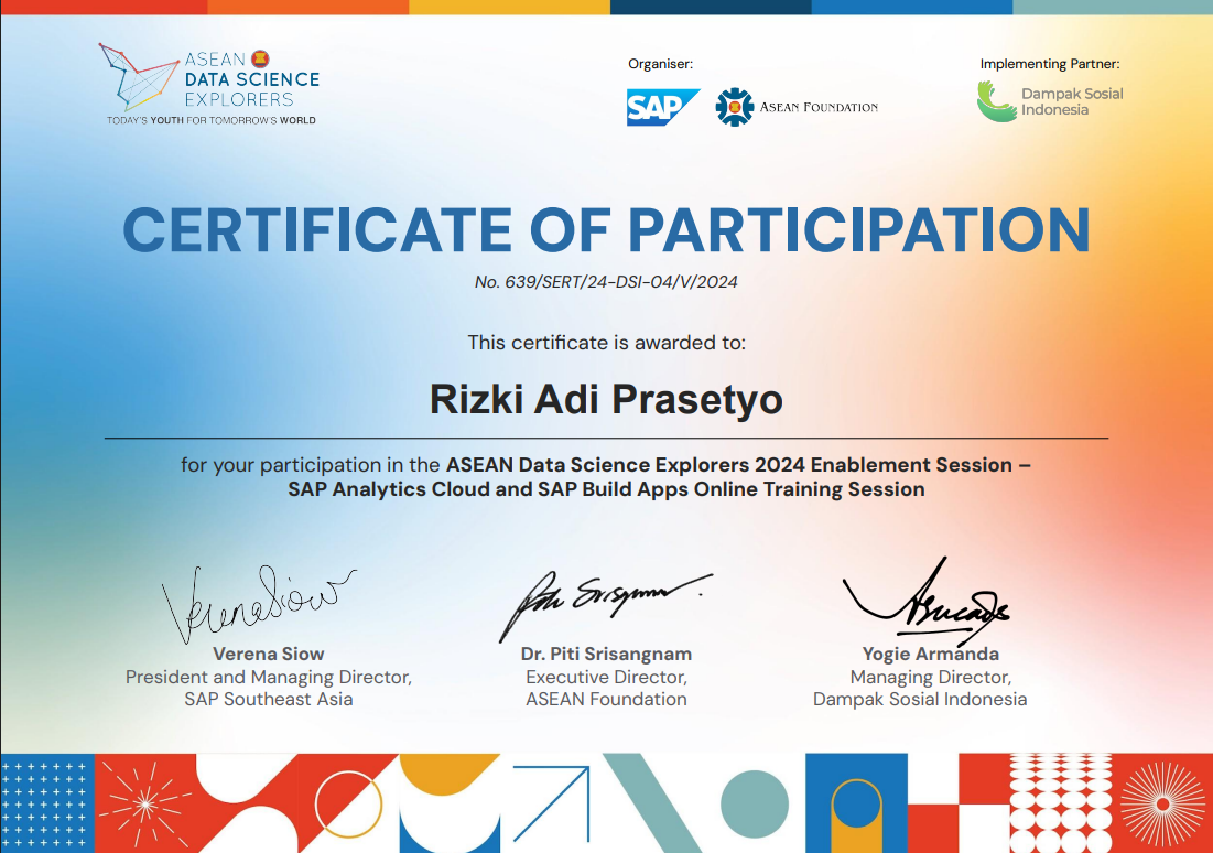ASEAN Data Science Certificate